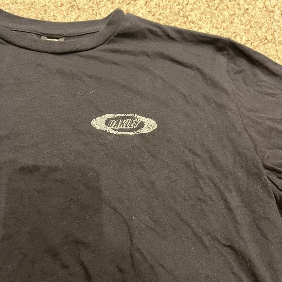 Oakley Short Sleeve Graphic Tee Black Sz M Cotton Casual - Picture 3 of 6